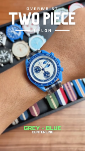 สายนาฬิกานาโนมอนค์ สีสันสดใส 2 ชิ้น พร้อมสายอัดครีฟส์แต่งลายทาง สไตล์ร่วมสมัย