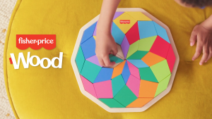 Fisher-Price Wooden Pound & Tap Bench Xylophone Toddler Musical instrument Toy 6 Pieces (HXT88)