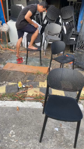 Ghế Cafe Trà Tranh - Ghế Nhựa Đúc Nguyên Khối - Hàng Nhập Khẩu Loại 1