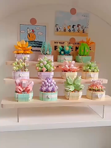 ตัวต่อดอกไม้ ตัวต่อดอกไม้ DIY ของเล่น ของขวัญที่ไม่มีวันเหี่ยวเฉา