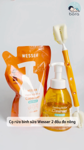 Cọ rửa bình sữa Wesser 2 đầu đa năng dụng cụ vệ sinh bình sữa núm ti cao cấp