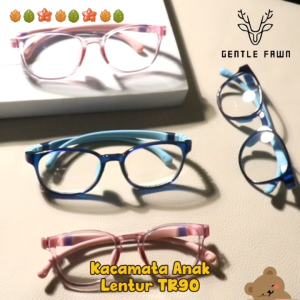 Gentle Fawn Kacamata Anak Anti Radiasi Blueray Sinar Biru Handphone Gadget Bahan Lentur TR90 Lembut Fashion Anak Laki Dan Perempuan Lentur Series