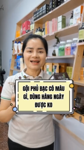 [Hộp 20 gói] DẦU GỘI THẢO DƯỢC PHỦ BẠC LICH5 - GỘI LÀ ĐEN SAU 5 PHÚT