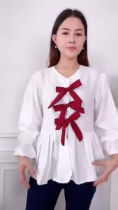 MODIS - Blouse Lusy Ribbon / PAKAIAN WANITA / ATASAN WANITA / BLUS / BLOUSE