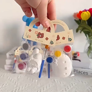 Cartoon Cute Hand-Painted Plaster Figurines & DIY Educational Kids Toys Gift Lootbag