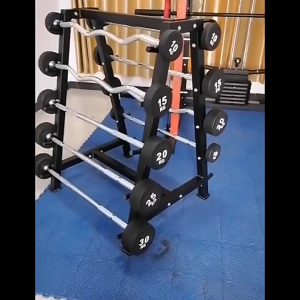 Commercial Grade Fixed Barbell Storage Rack For Straight & Curl Barbell Rak Penyimpanan Barbel 固定杠铃存储架杠铃架奥杆架
