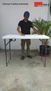 Meja Lipat Jualan 122cm Portable Meja Makan Meja Komputer Serbaguna Indoor Outdoor 122 cm SUNC TOOLS