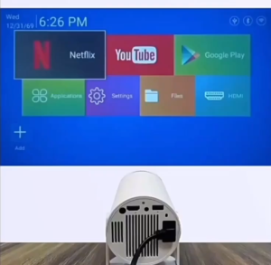 HY300 Projector 4K Ultra HD 8000 Lumen Wide Screen Projector Flexible Projection Angle Mini Portable Laser Projector