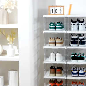 [✅Sg Ready Stock] NEW Transparent Free Installation Shoe Box 3layer/6layer Shoe Rack Stackable High capacity Thickened