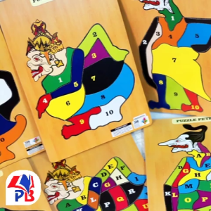 Puzzle Edukasi Anak / Puzzle Kayu / Puzzle Anak Punokawan Petruk Gareng Semar Bagong / King Puzzle Edukasi - EB
