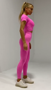 Quần dài yoga SURI eo cao màu hồng co giãn 4 chiều tập thể dục