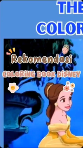 Buku Mewarnai BEAUTY AND THE BEAST Coloring Book Cute Aesthetic Sketsa Menggambar Anak SD Remaja