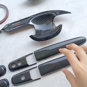 Paket Cover Handle Outer Pintu Tutup Tangki Mobil Rush Sportivo 2018-2024 Carbon