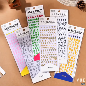 🇲🇾 🏆 2 Sheets Number English Letters Alphabet Sticker Plaid Resin Filler Material Epoxy Decorative Stickers Mold Filling