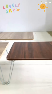 FREESHIP - Bàn Gỗ Chân Sắt Gấp Gọn Cho Học Sinh Sinh Viên