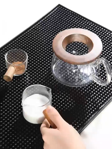 กาแฟ PVC รองกาแฟ 4 มิติ รองแก้ว กันลื่น กันน้ำ แผ่นยางกันลื่น แผ่นรองบาร์ แผ่นรองเคาเตอร์บาร์ แผ่นยางรองเชคเกอร์