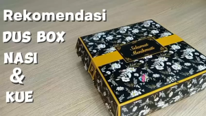 (50 Pcs) Box Dus Kue R5 Motif Batik Hitam Premium - Ukuran 16x12x75 cm