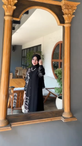 GAMIS TWILL BUSUI FRIENDLY MODEL KANCING KLOK BISA COD