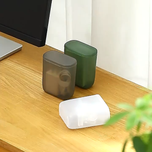 กล่องเก็บสายชาร์จ กล่องเก็บสายUSB ที่เก็บหัวชาร์จ ช่องใหญ่ มีฝาปิดล็อก