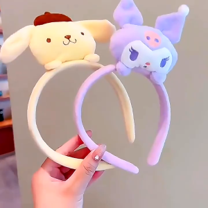 Bando Bandana Scrunchie Scrunchy Boneka Karakter Kartun Jepang Sanrio Lucu Bando Anak Wanita Cewek Korea Korean Style Fashion Aksesoris Rambut Headband CINNAMOROLL KUROMI MELODY POMPOMPURIN