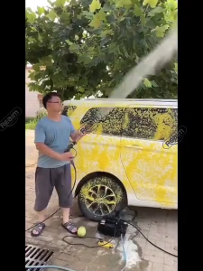 REAIM Alat steam cuci motor mobil Jet Cleaner Mesin Cuci Mobil Motor High Pressure Washer 450BAR