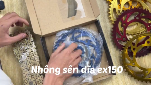 [Bảo Hành 6 Tháng] Bộ Nhông Sên Dĩa Exciter 150 42T - 14T Mẫu Xéo Cực Đẹp Hàng Nhập Khẩu Thái Lan Chính Hãng 100%