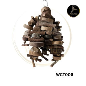 WCT006 Natural Wooden parrot toys/bird toy for medium and large Parrots