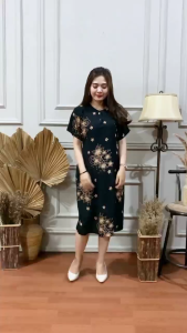 DASTER DRESS WANITA DEWASA BUSUI KANCING DEPAN RAYON ADEM TERBARU