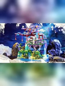 Mini Building Blocks Toys Castle Fairyland 3D Model Blocks Flowers with Light Toys Gift for Girls