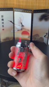 HCM Bật Lửa Khè Xài Gas Hình Lon Nước Có Đèn Led Nhấp Nháy Lạ Mắt