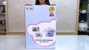 Nồi nấu chậm Bear SUBE003 (2.5L) Bản Tiếng Việt - Điện Máy Tiện Lợi 247 - Giao hàng miễn phí