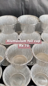 [1 PAK ISI 100 PCS] Alumunium foil cup RX 75 tanpa tutup / RX-75 zupa soup / cake muffin