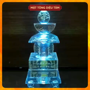 Tháp xá lợi Phật giáo tháp đựng hạt xá lợi đặt bàn thờ Phật bằng pha lê