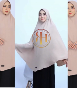 Khimar Jilbab Jumbo Bergo Ped Polos Non Tali Crinkle Airflow