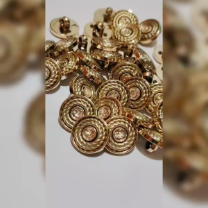 Kancing baju UFO motif rotan 13mm 15mm 18mm dan 21mm isi 100pcs