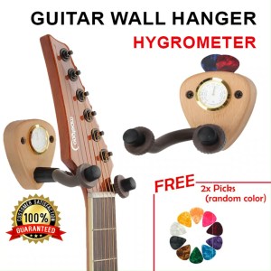 Guitar Wall Hanger With HYGROMETER | Electric Acoustic Bass Ukulele Gitar Akustik Elektrik Ukelele