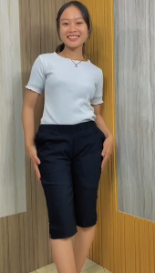 Putri Nasya - Celana Big Size Pendek 7/8 LFTRP Ukuran 8L6L5L4L2LXLS Fit To L Warna Capucino Moca Cream Hitam