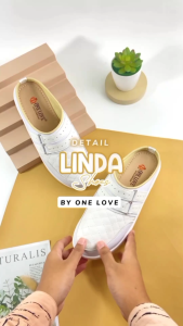 ONE LOVE LINDA SEPATU BUSTONG WEDGES MULES WANITA