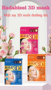 Mặt Nạ 3D Dưỡng Ẩm Ngăn Lão Hóa Kracie Hadabisei 3D Facial Mask Aging Care ( Hộp 4 Miếng )