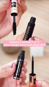 Junkie Makeup - Lomira Mascara Eyeliner 2In1 Mascara & Eyeliner Waterproof