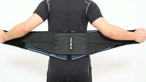 AOLIKES Waist Support 6 springs waist trainer fitness weightlifting belt Adjustable Elastic Double Banded sports Lumbar Brace