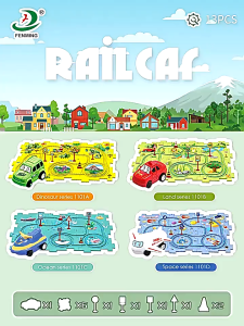 Mainan Kanak Kereta DIY Railway Car Puzzle Transport Train Track Rail Car Electric Car Aeroplane Race Track Toys