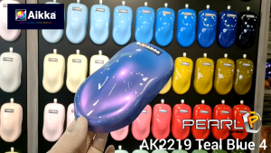 2K Paint AIKKA AK2219 Teal Blue 4 PEARL SERIES Automotive Car Motor Paint Aerosol Spray Cat Bancuh Kereta DIY 车漆