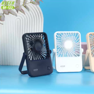 BISEN BF-122 Desk Fan Strong Wind Rechargeable Table Electric Fan Portable Mini Suitable For Office Mobile Usb
