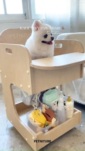 𝗣𝗘𝗧𝗡𝗜𝗧𝗨𝗥𝗘 🪑KAOI TINY PAW CHAIR - เก้าอี้กินข้าว หมาแมว สำหรับคุณหนู4ขา🐕🐈 แขวนเสื้อผ้าหมา pet chair
