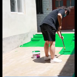🌈1000g With Brush🌈3 In 1 Water-Based Epoxy Floor Paint Cement Floor Paint Wear-Resistant Self-Leveling Floor Paint Suitable For Warehouse Workshop Outdoor Indoor Garage Office Gym Factory Playground Shopping Mall