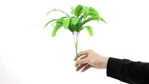 [1 Stalk] Artificial Plant Leaves Bouquet Leaf Home Deco Orchid Fake Flower Leaves in a Bush Daun Hiasan Jambak Tirun