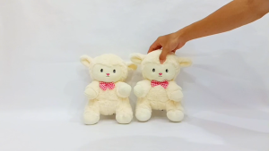 Boneka Domba Sit Animal Sheep Pita Kotak-Kotak Lucu 20 cm