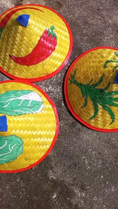 Caping kecil untuk anak motif sayuran / topi caping karnaval terbaik