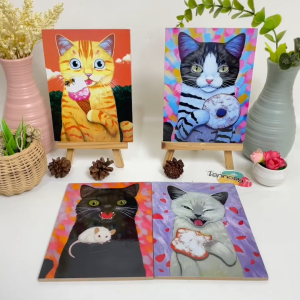 HIASAN DINDING WALL DECOR PAJANGAN POSTER DEKORASI KAMAR RUMAH KUCING CAT ACTION